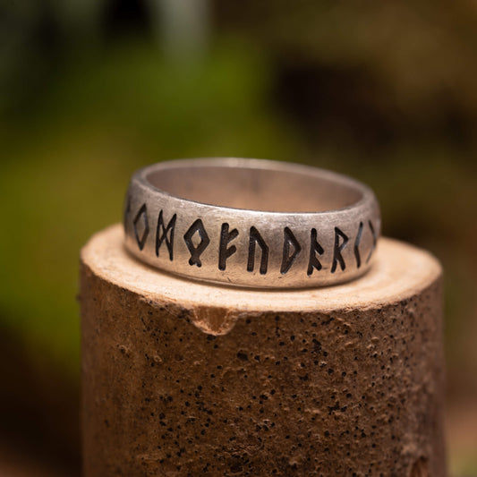 Sølvring Futhark 925s Sølv