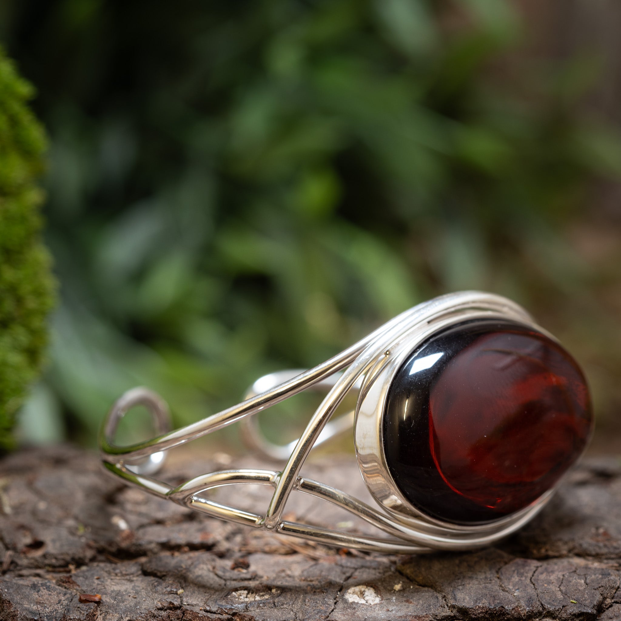 Armbånd Bangle Rav Morwyn 925s Sølv