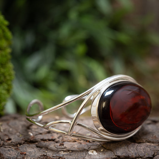 Armbånd Bangle Rav Morwyn 925s Sølv