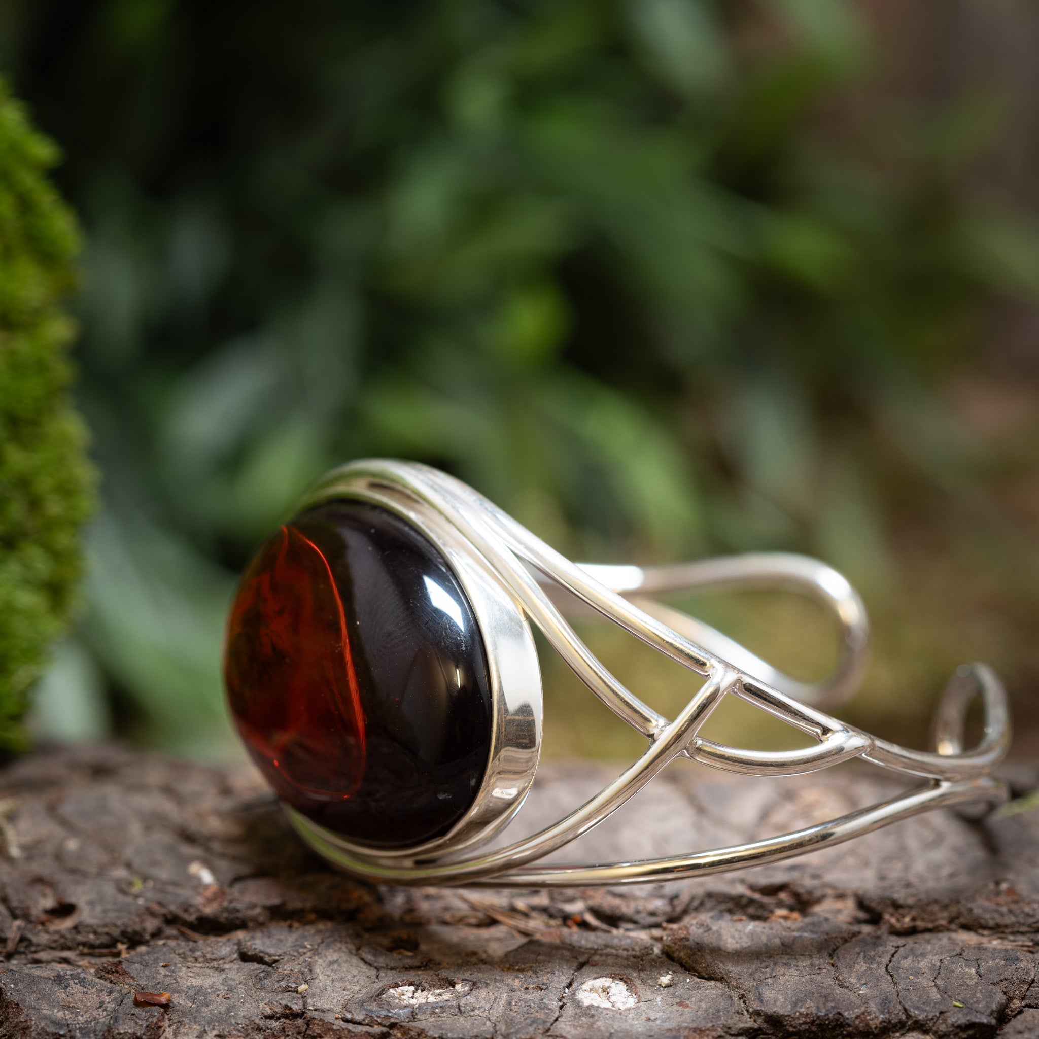 Armbånd Bangle Rav Morwyn 925s Sølv