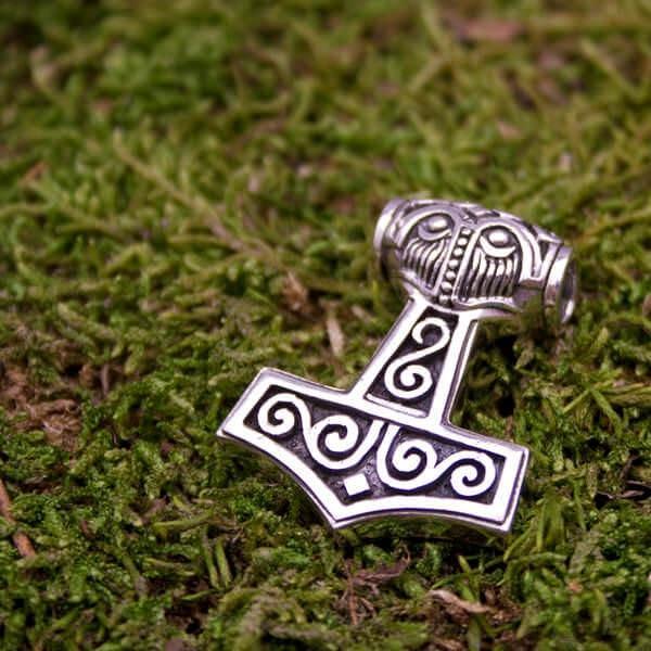 Thors Hammer Vedhæng af Sølv og Bronze