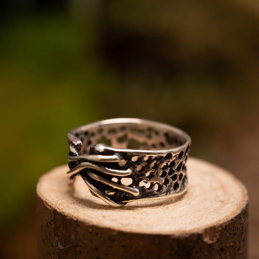 Sølvring Laced 925s Sølv