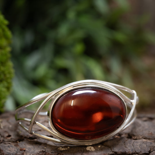 Armbånd Bangle Rav Morwyn 925s Sølv