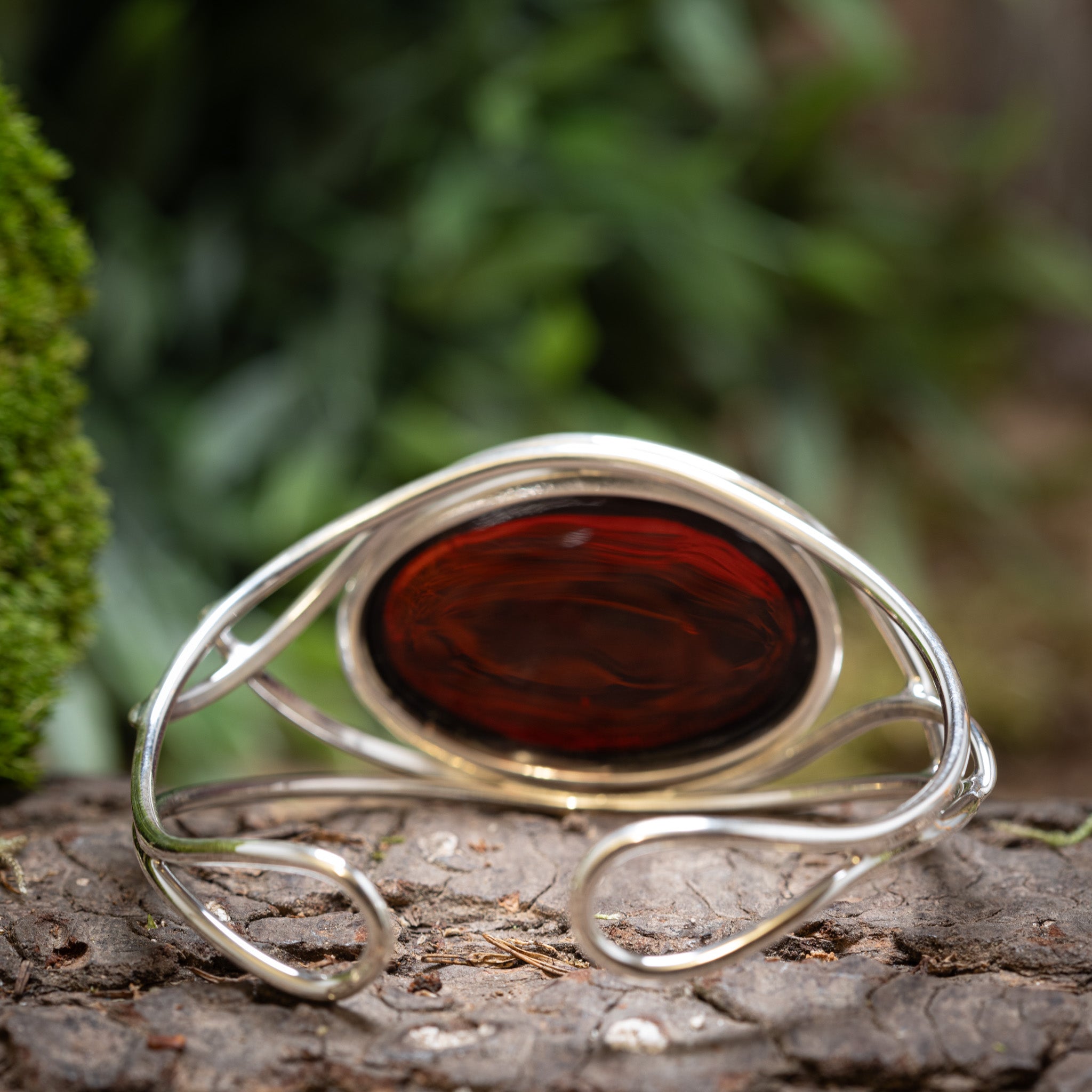 Armbånd Bangle Rav Morwyn 925s Sølv