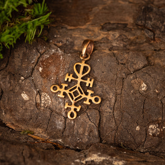 Vejviser Symbol Vedhæng Bronze – billede 1