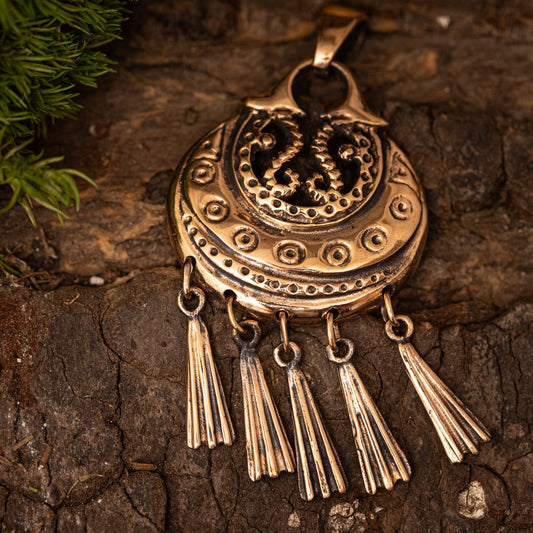 Nordisk Amulet Med Vedhæng Bronze – billede 1