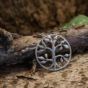 Yggdrasil Livets Træ Vedhæng Leaf 925s Sølv