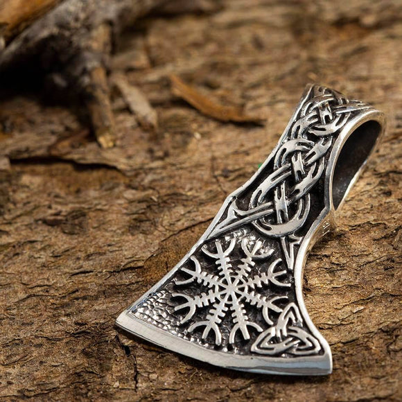 Vikingeøkse Amulet Vedhæng 925s Sølv