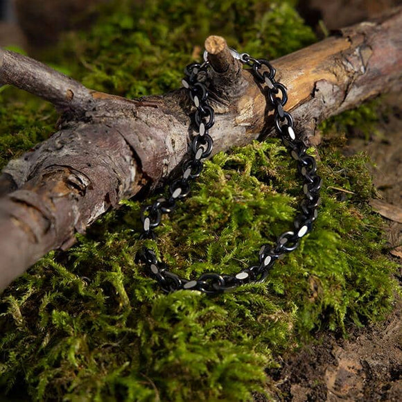 Armbånd Ankerkæde Sort Stål