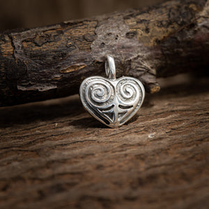 Hjerte Amulet Vedhæng 925s Sterling Sølv